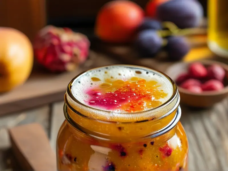 家庭酿造果泥啤酒的发酵过程实拍