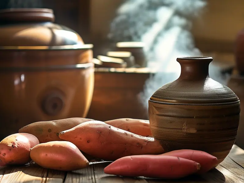 传统红薯酿酒工艺现场实拍图