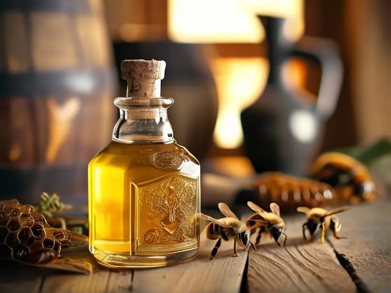 金黄透亮的黄蜂酒展示