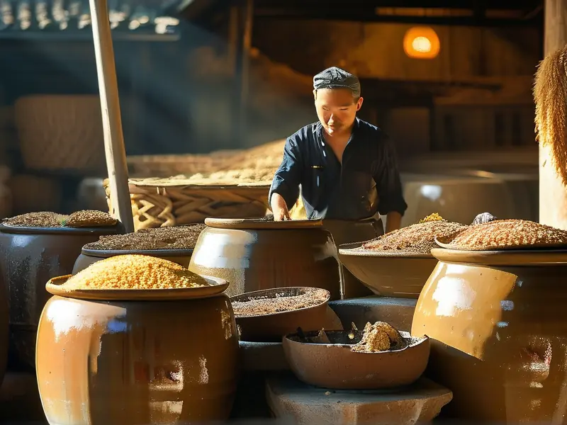 传统手工黄酒酿造过程