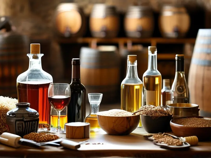 酿酒师调配基酒配方的场景