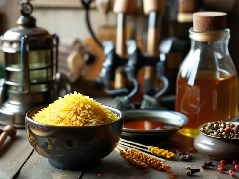 自制钓鱼酒米原料展示