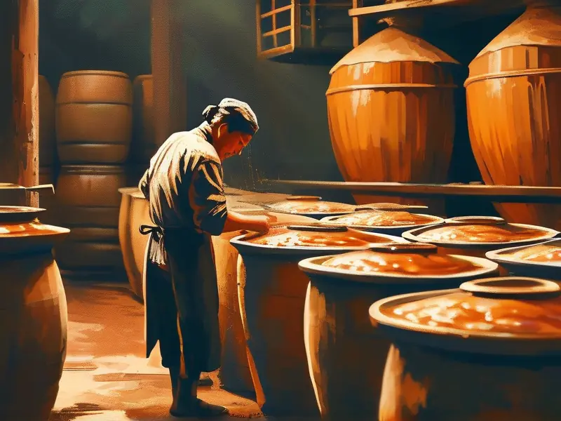 传统酱酒发酵工艺现场实拍