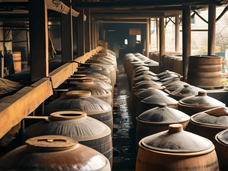 江苏双沟酿酒厂传统酿酒车间实景