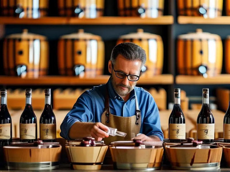 专业酿酒师进行酱香白酒勾兑操作