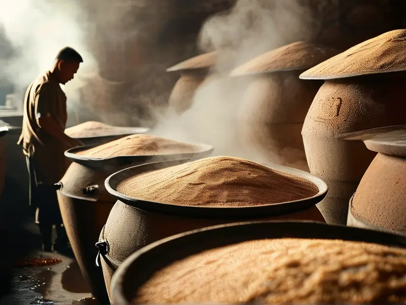 传统酱香型白酒酿造工艺流程实拍