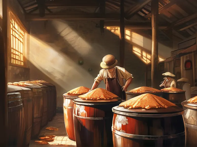 坤沙酱香酒传统酿造工艺现场