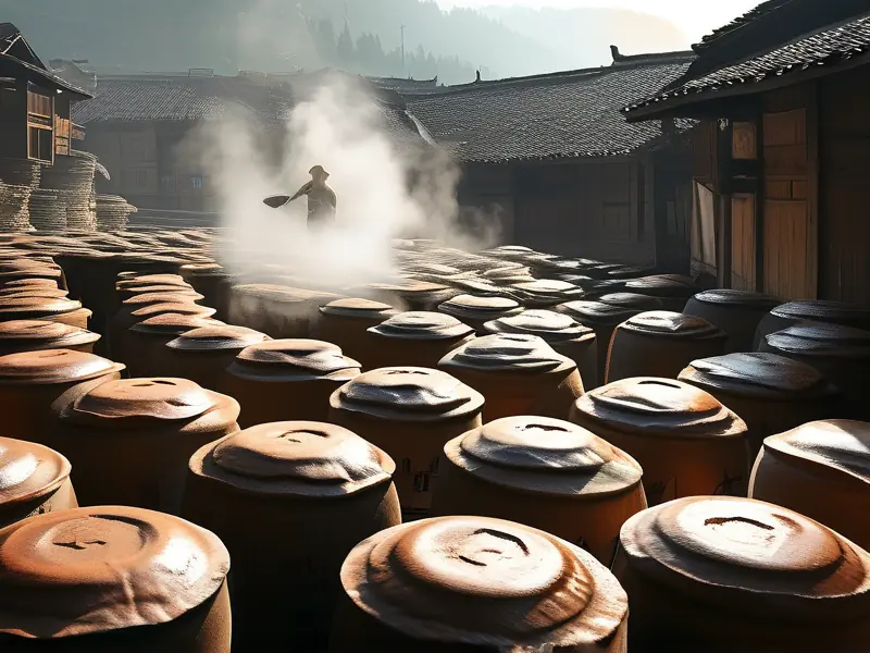 酱香酒传统工艺发酵过程实拍