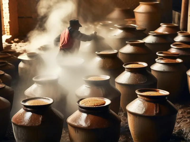 酱香酒一二九八七工艺实际操作场景