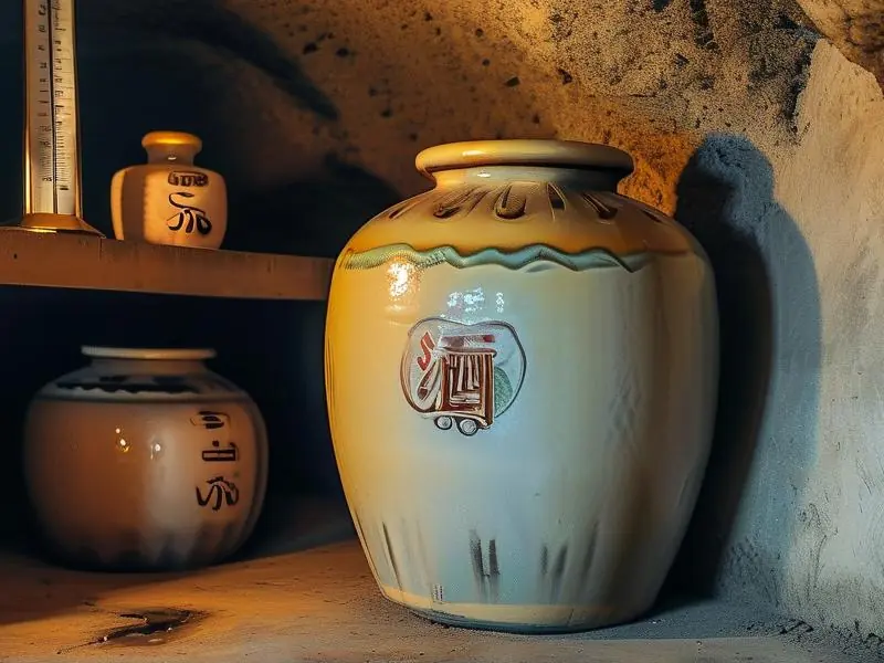 家酿白酒在陶瓷酒坛中的长期储存示范