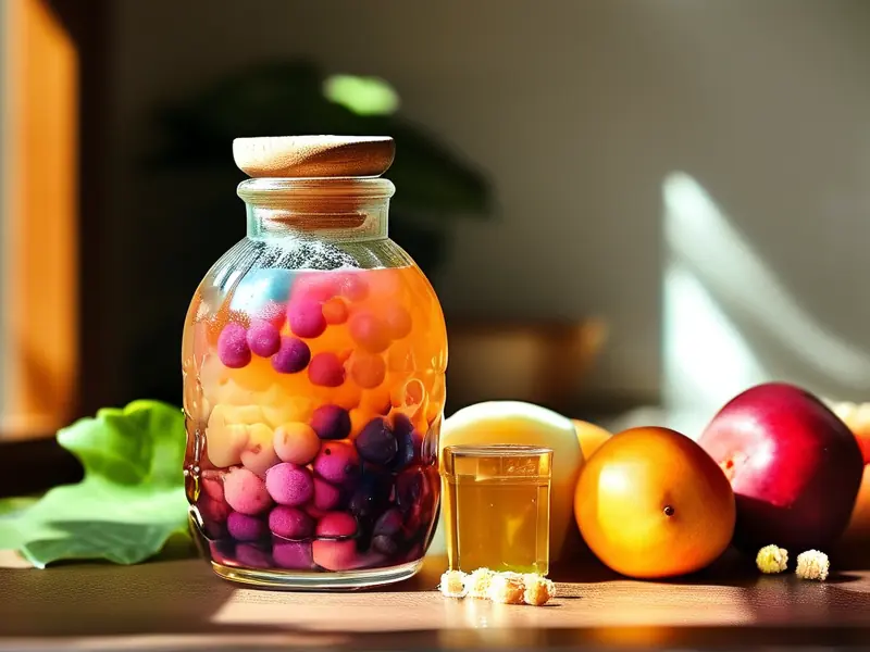 家庭自制酵素果酒发酵过程实拍图