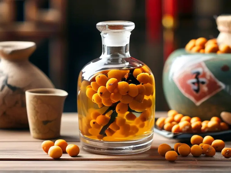 金樱子灵芝泡酒制作过程展示