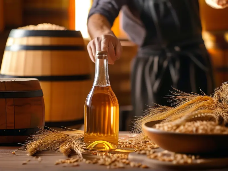 酿酒师现场指导精酿小麦酒发酵过程