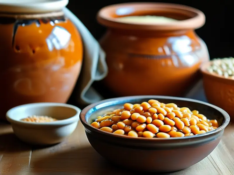 刚做好的酒豆成品展示