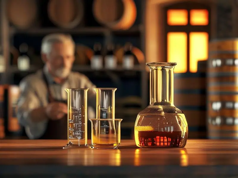 白酒勾兑工艺现场实拍-酿酒师精准调配基酒与调味酒