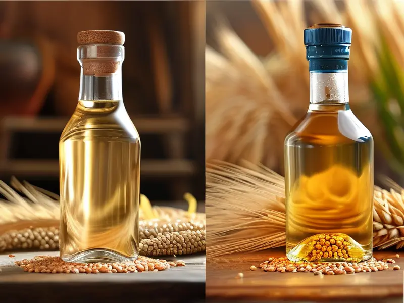 纯粮食酒与勾兑酒对比图