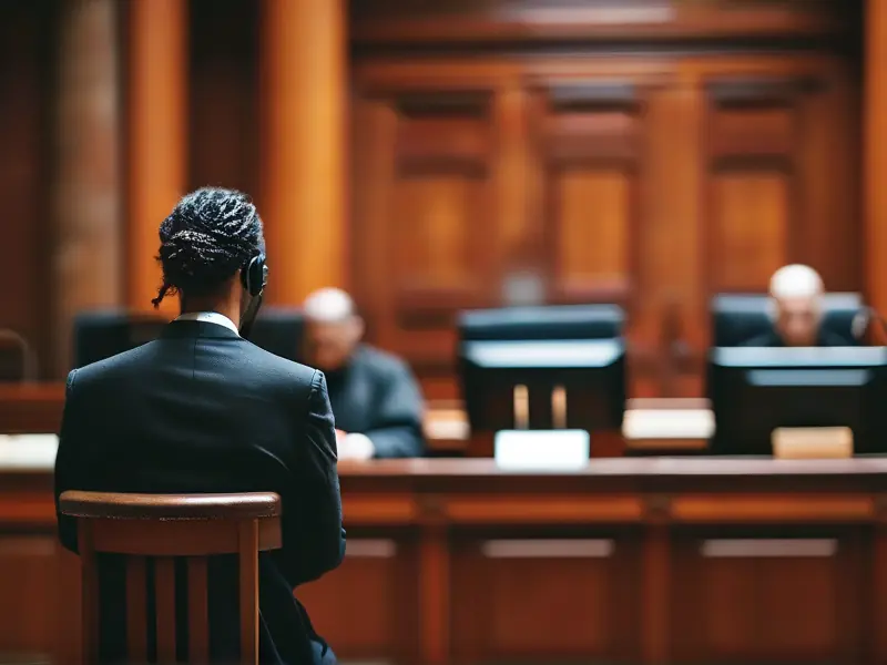 酒驾刑事案件法庭审理现场