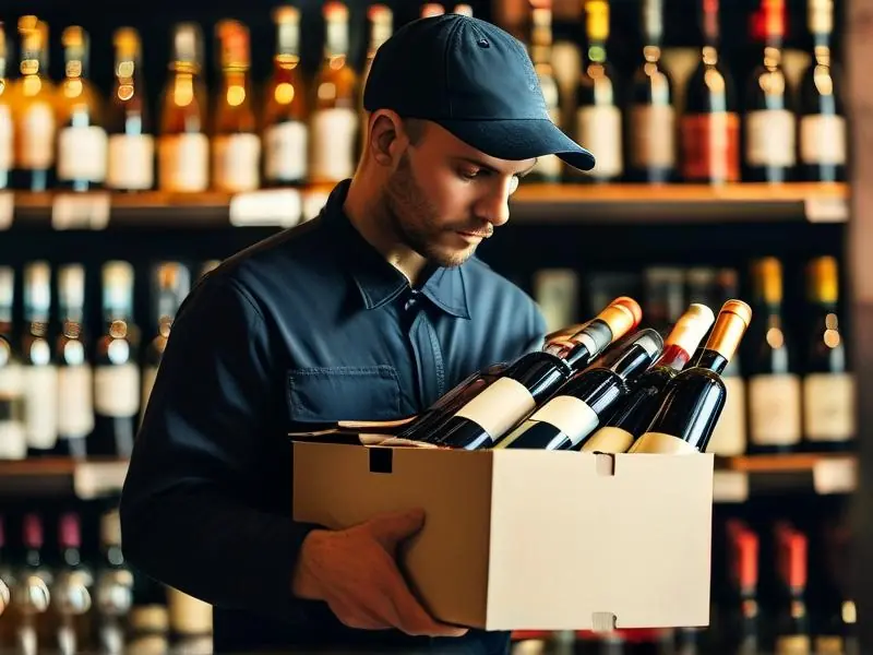 酒水外卖配送场景实拍