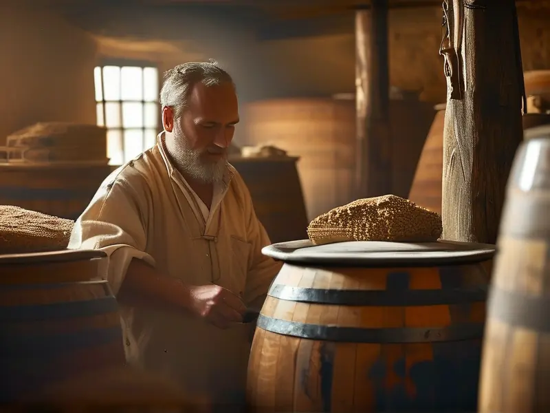 酿酒师制作酒制当归的过程