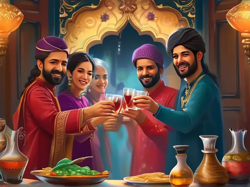 拦门酒欢迎仪式场景