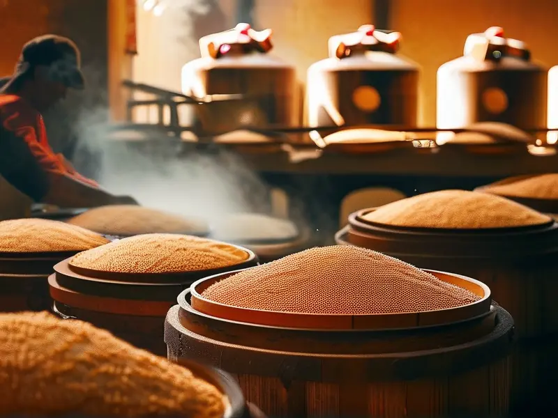 传统粮食酒酿造过程展示