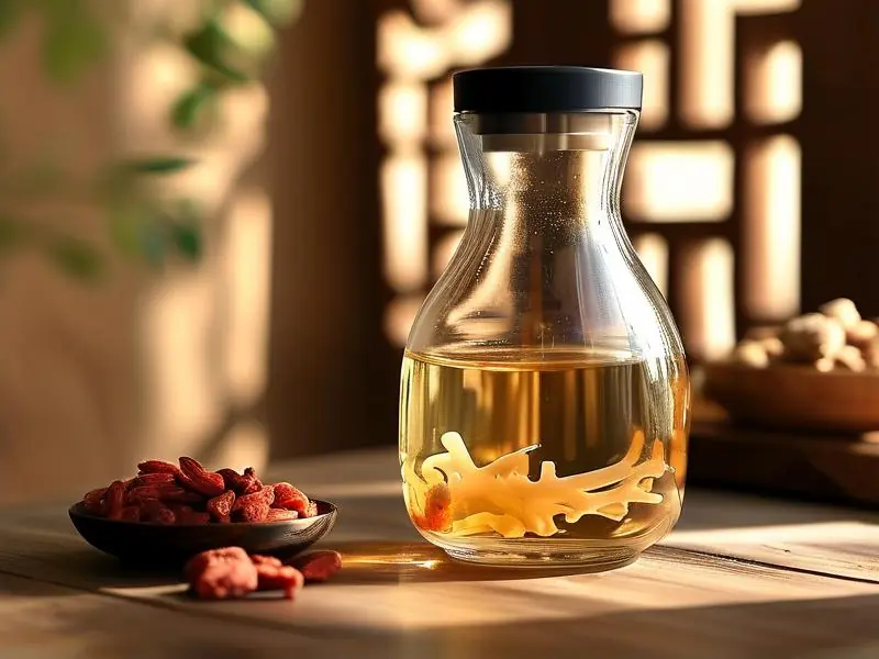 传统鹿筋药酒制作过程实拍图