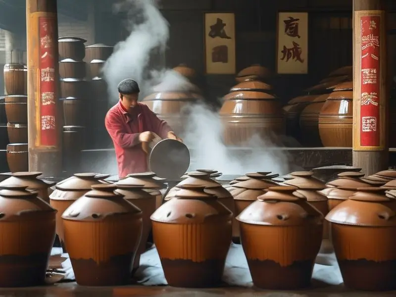 泸州传统酿酒车间实景展示