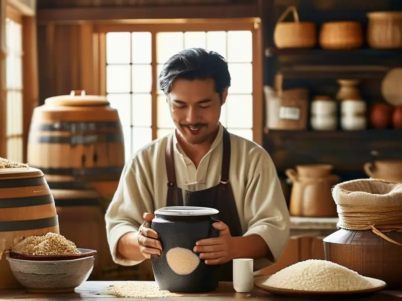 米酒制作过程实拍图