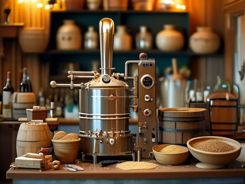 小型酿酒设备操作场景