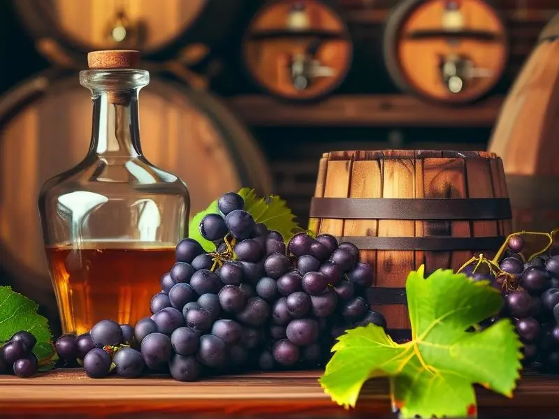 酿酒师检查葡萄成熟度