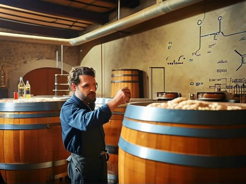 酿酒师监控发酵过程中的化学反应