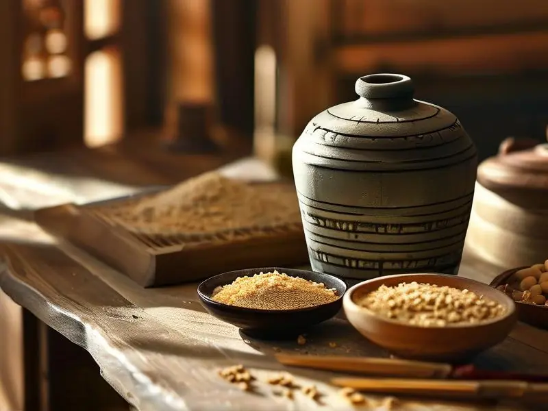 传统酒曲用量测量特写