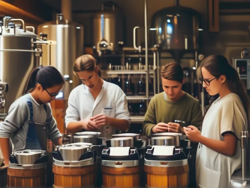 酿酒师培训学校实操教学现场