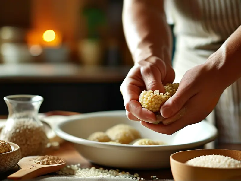 酿酒小丸子制作过程实拍图