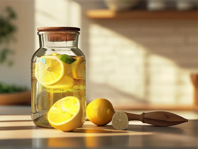 自制柠檬酒原料与发酵过程实拍图