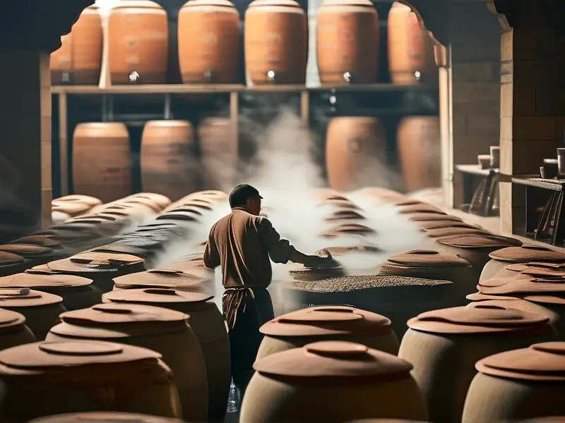 浓香型白酒传统酿造工艺现场实拍