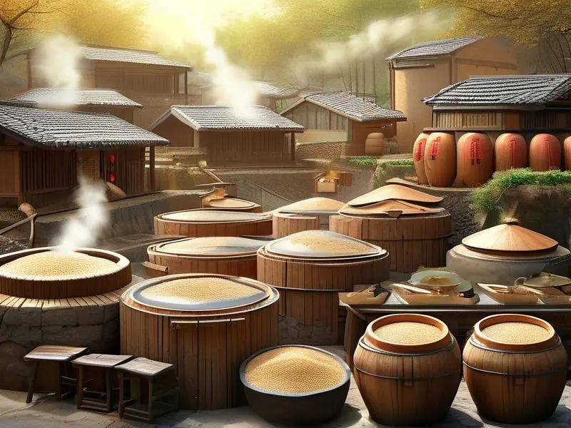 糯小米酿酒过程展示