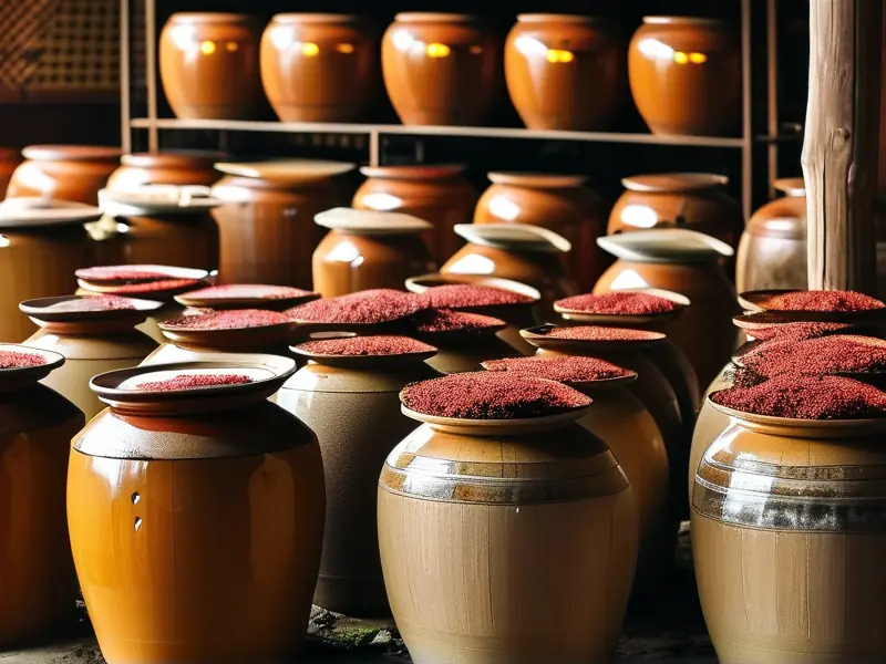 传统女儿红酒酿造过程实拍