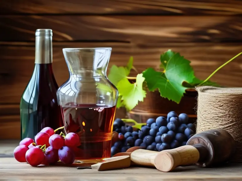 家庭自酿葡萄酒过程展示