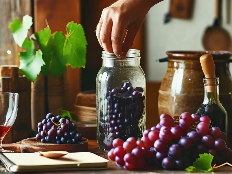 家庭自制葡萄酒准备过程实拍