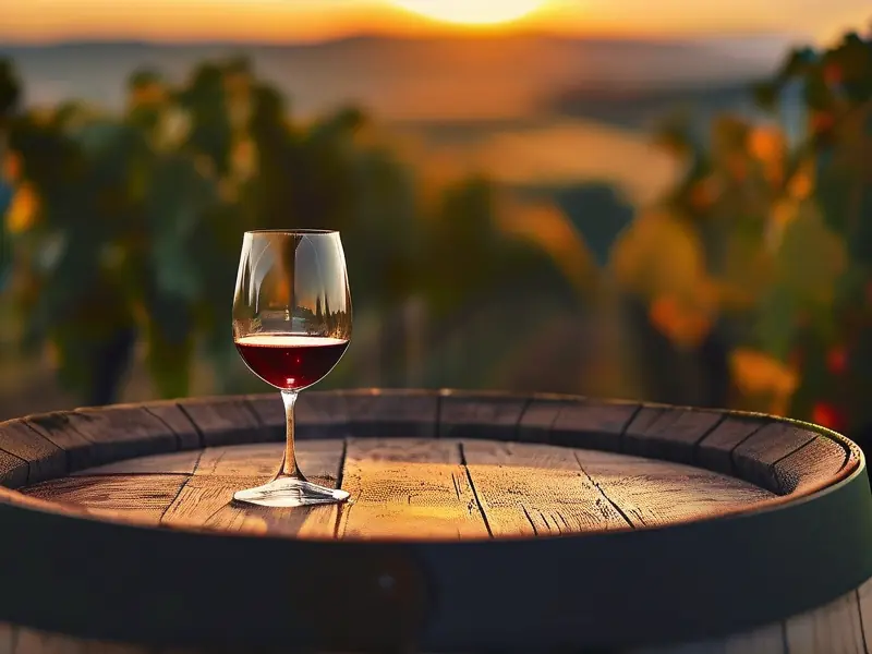 葡萄酒酿造过程中的橡木桶陈酿环节实景