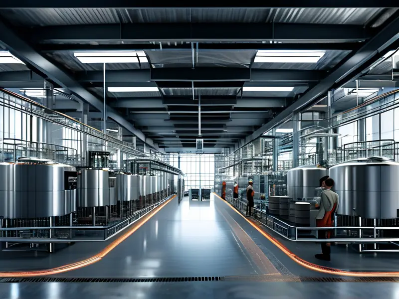 现代化葡萄酒厂工艺设备实景图