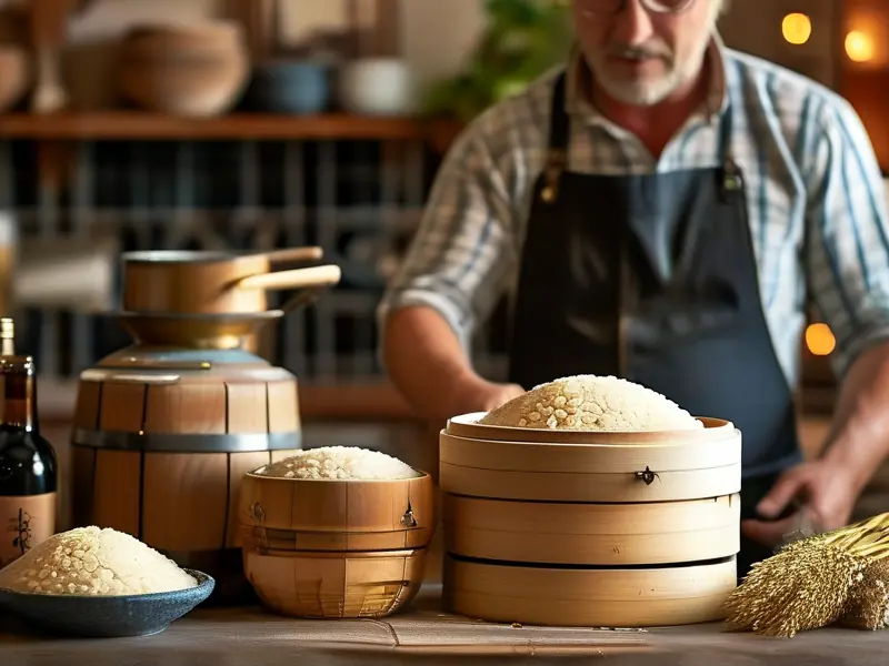 米酒酿制过程演示