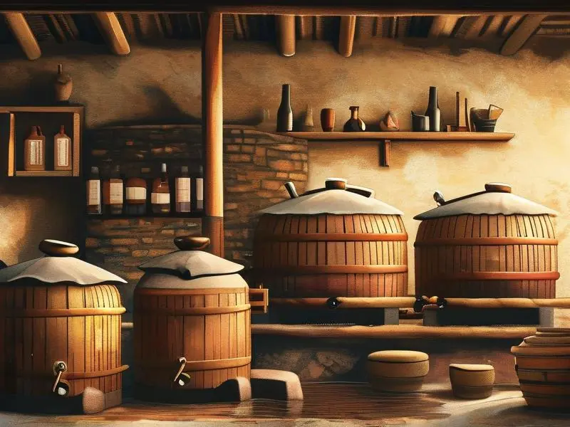 传统烧酒酿造工艺展示图