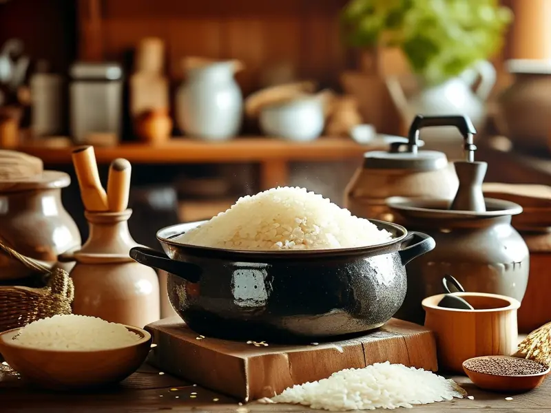 生大米酿酒发酵过程