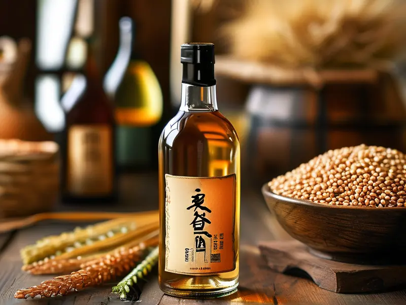 纯粮酒标识特写