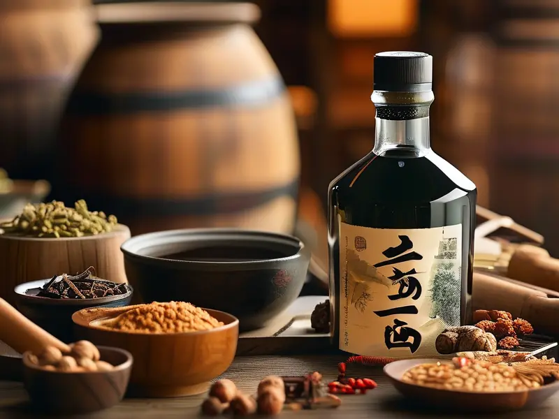 专业酿酒师调配麝香酒原料的过程