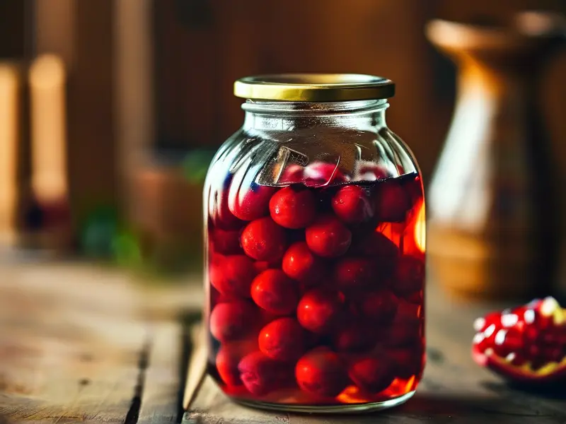 家庭自制石榴酒发酵过程实拍图