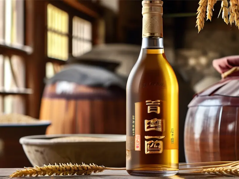 双沟1372酒瓶与酿酒原料展示图