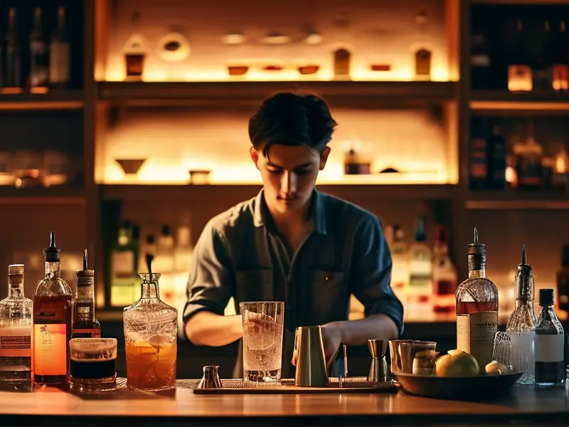 自学调酒实践场景